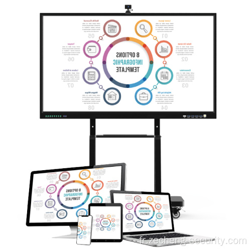 Tableau blanc électronique interactif d&#39;écran tactile de 75 pouces